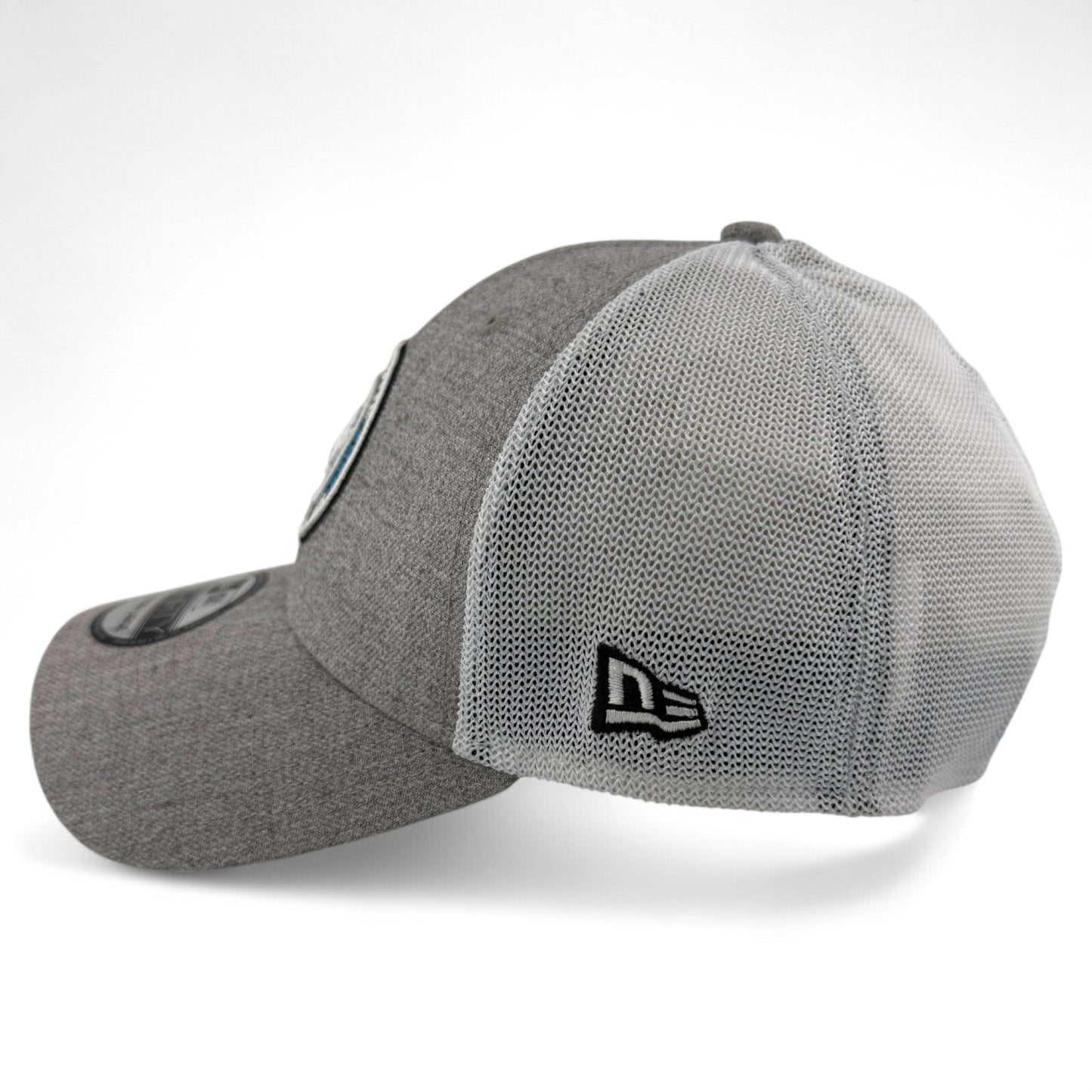 New Era Charlotte United FC MLS Heather Grey Mesh Back 39Thirty Flex Fit Hat Cap