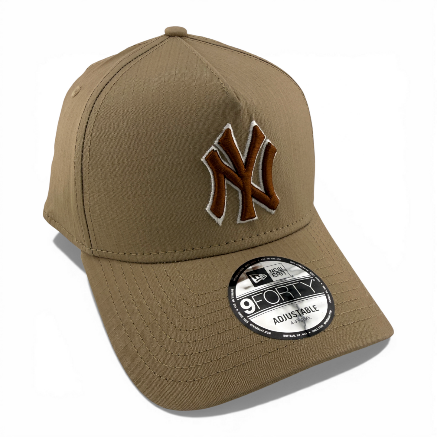 New Era New York Yankees Khaki Ripstop A-Frame 9Forty Snapback Adjustable Hat