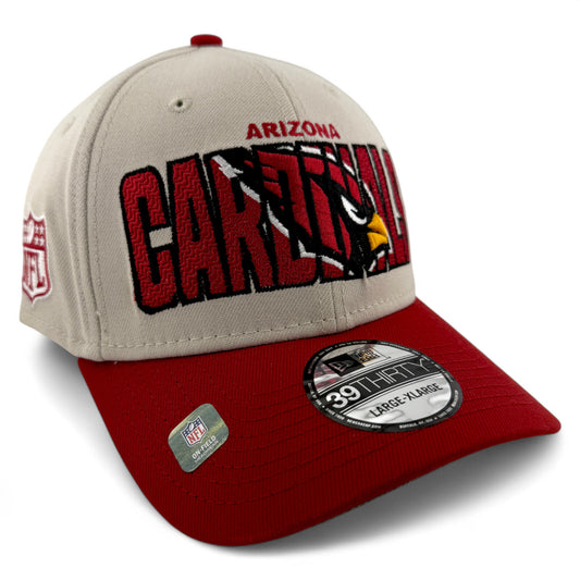 New Era Arizona Cardinals NFL 2023 Draft Hat Logo Tan 39Thirty Flex Fit Hat Cap