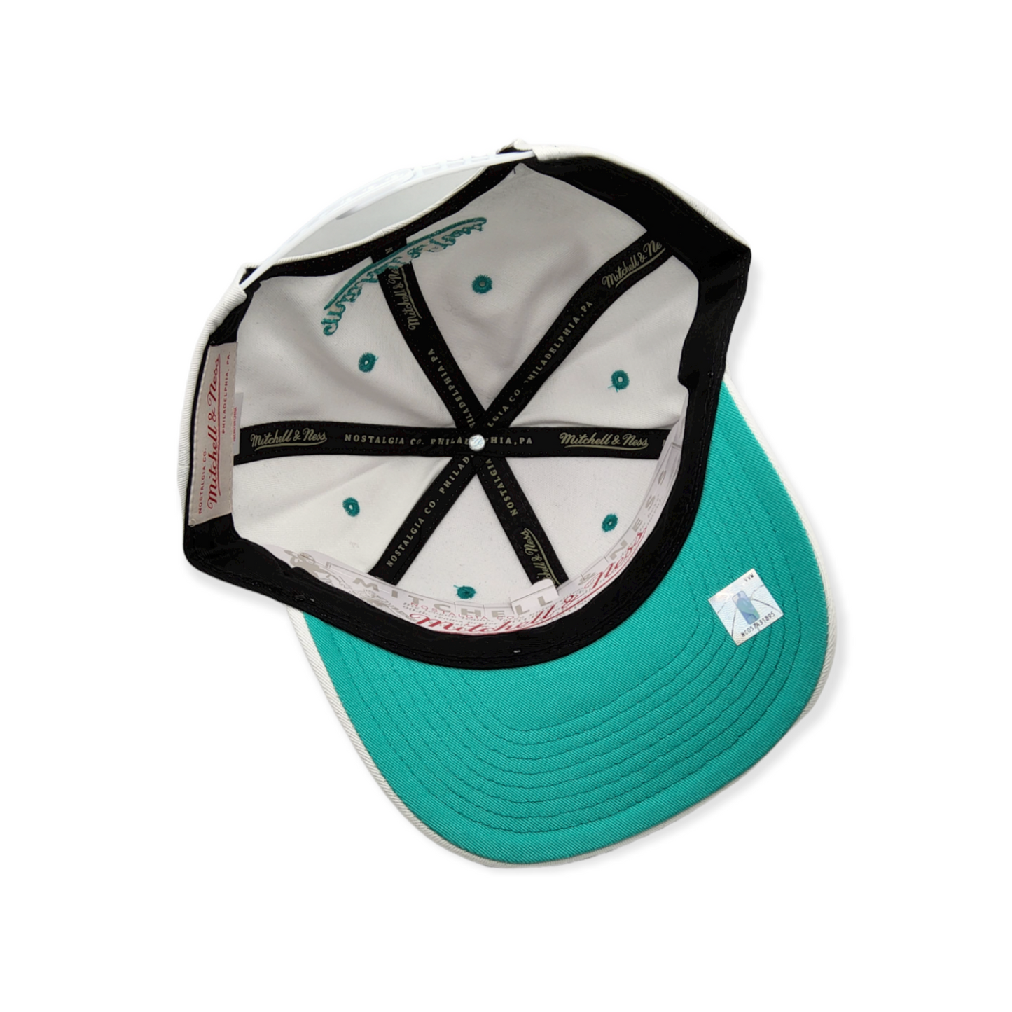 Mitchell & Ness San Antonio Spurs NBA Oh Word Pro HWC White/Teal UV Snapback Hat