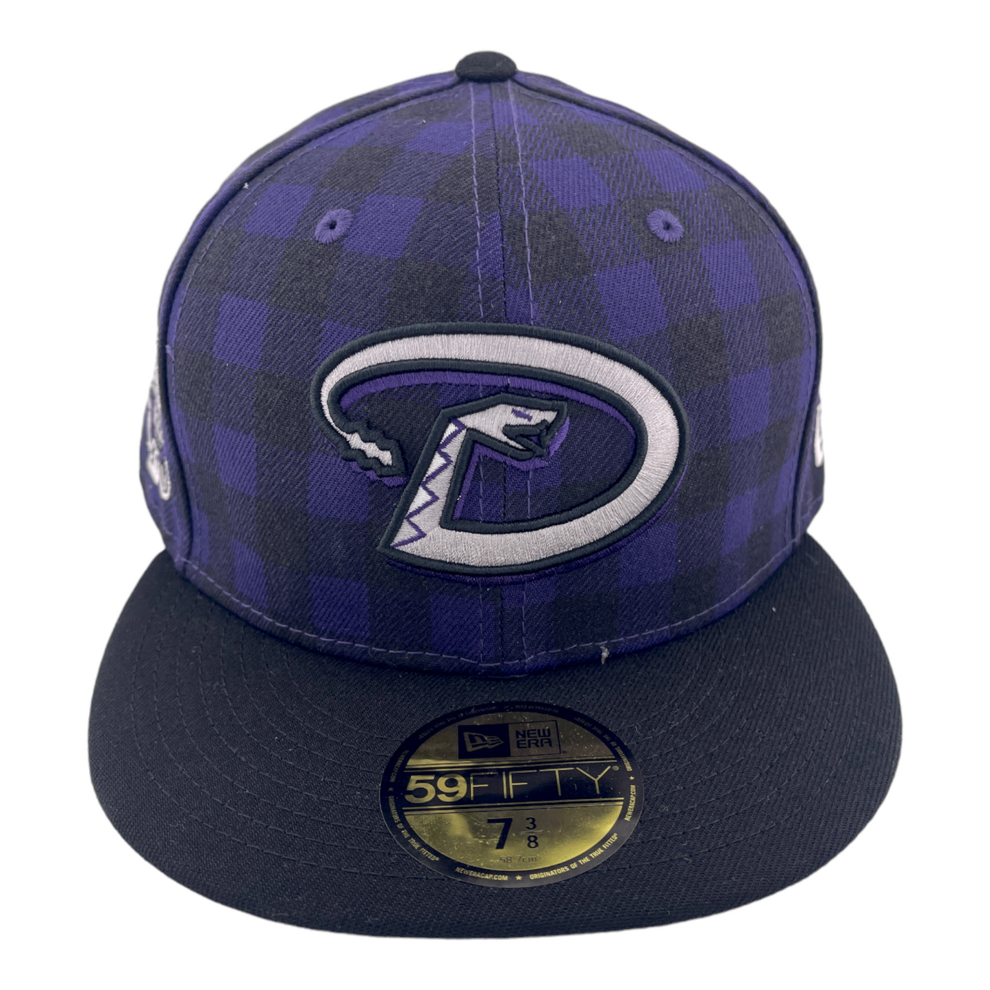 New Era Arizona Diamondbacks World Series 2001 Plaid Checkered Purple 59FIFTY Hat Cap