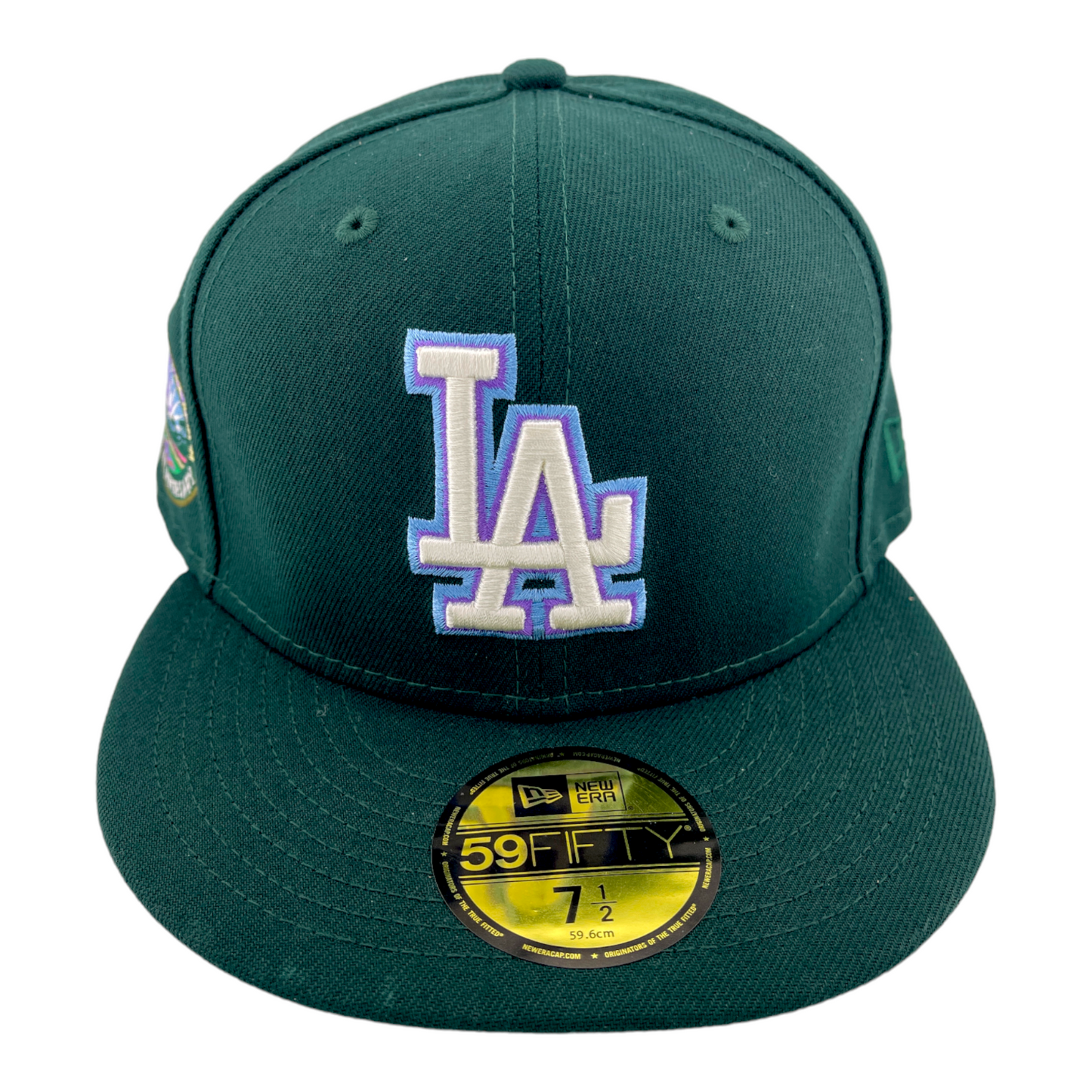 New Era Los Angeles Dodgers MLB Stadium Patch Green Icy Pack 59FIFTY Fitted Hat Cap