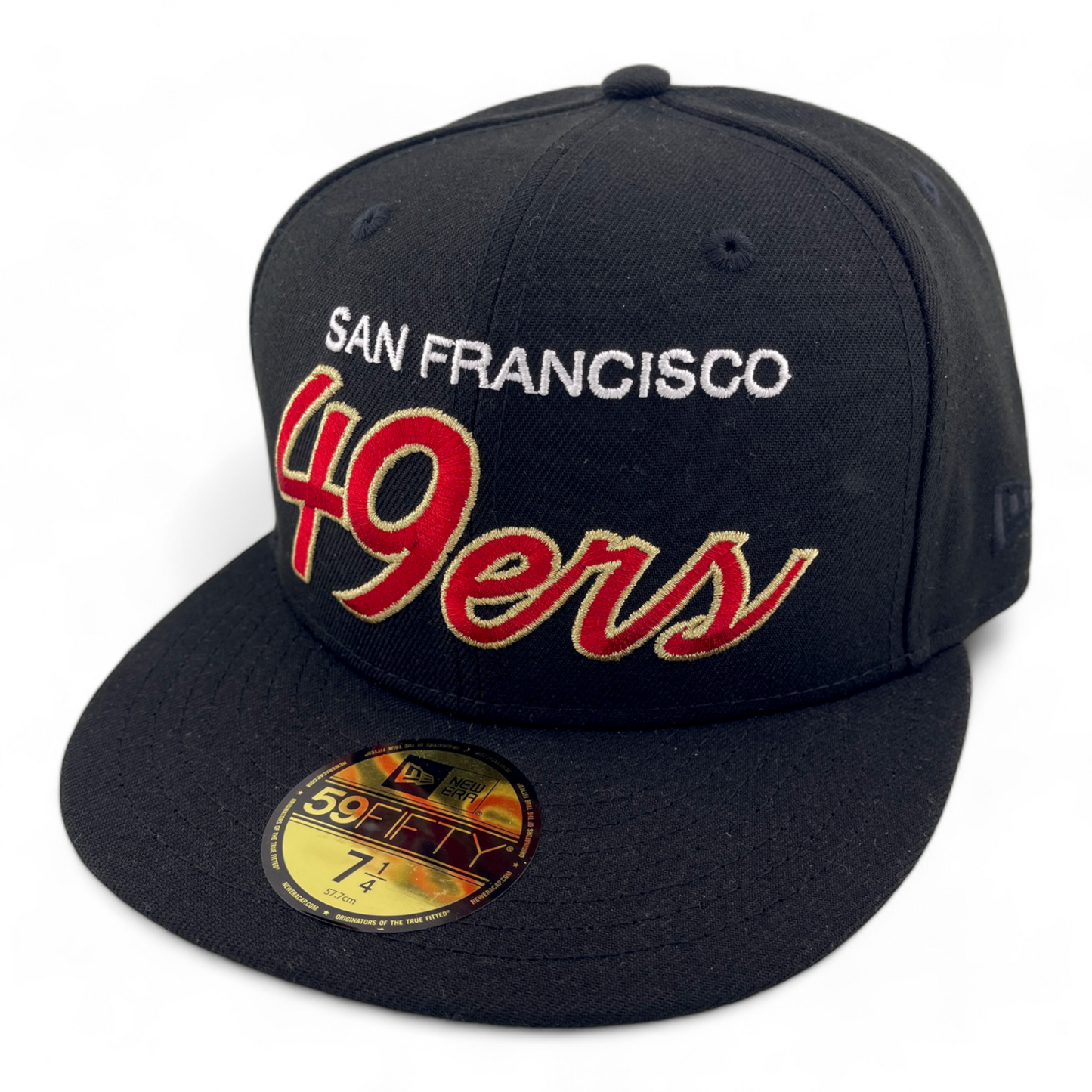 ~NEW DROP~ New Era San Francisco 49ers NFL Custom Glitter Script 59Fifty Fitted Hat Cap