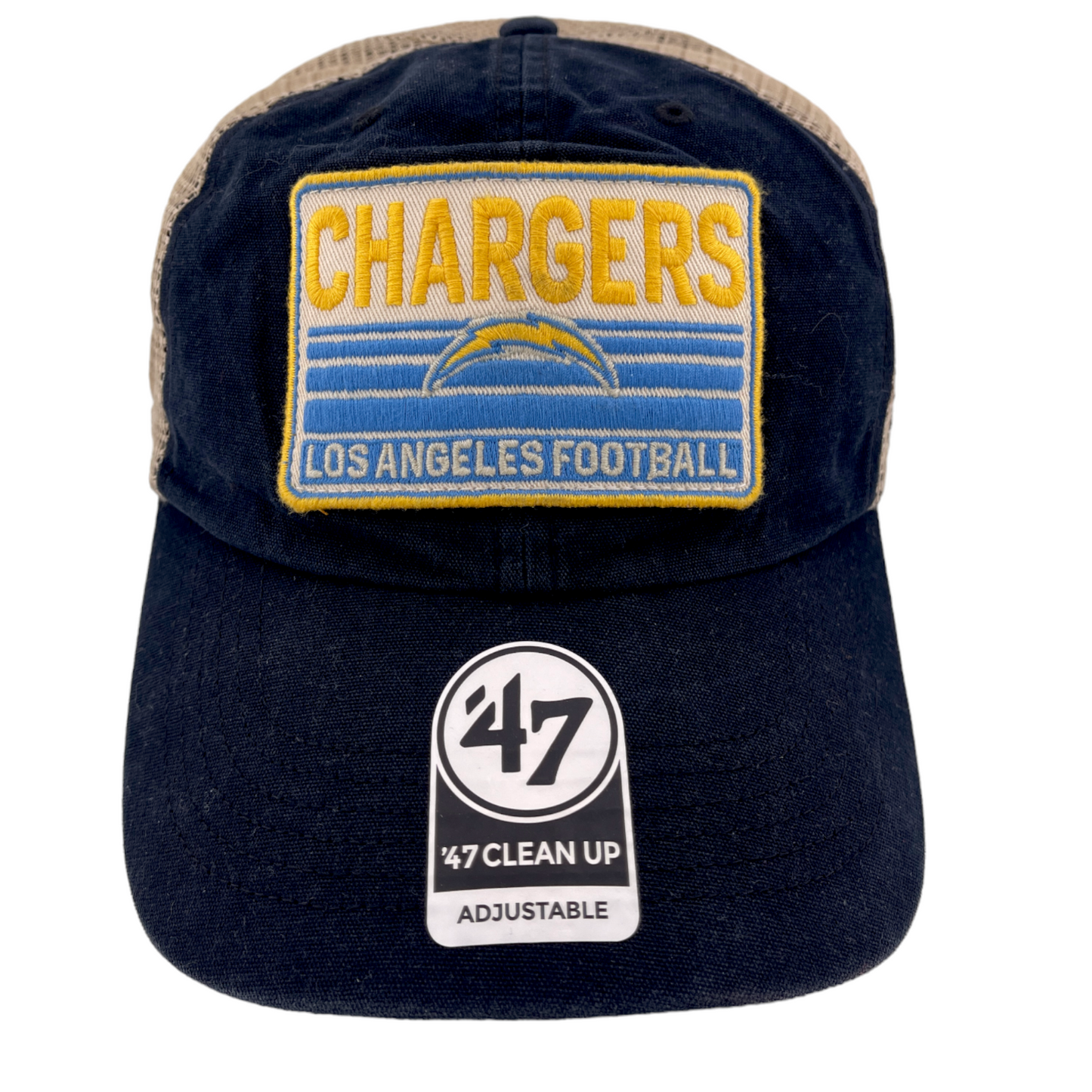 '47 Brand Los Angeles Chargers NFL Clean Up Mesh Back Adjustable Dad Hat