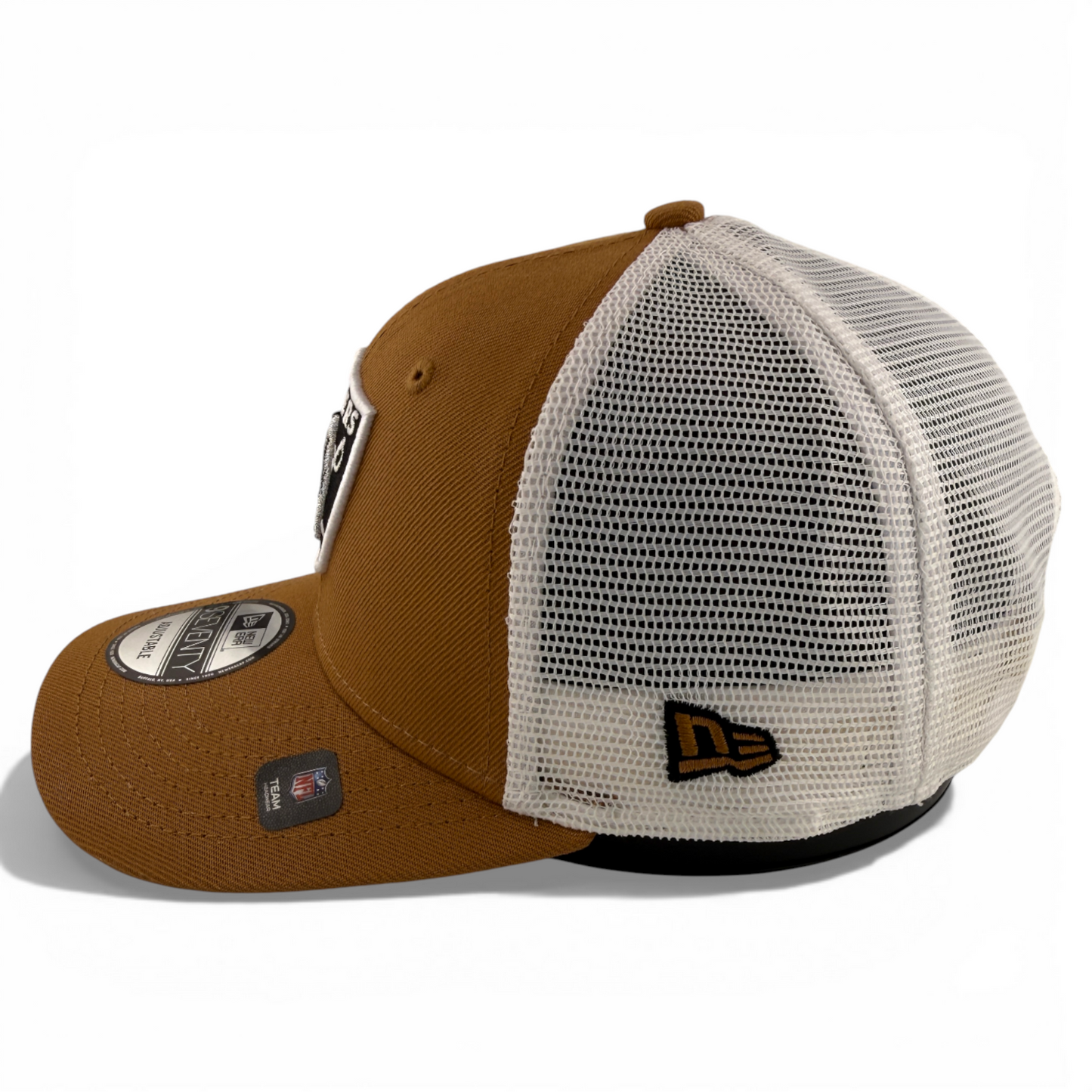 New Era Las Vegas Raiders NFL Bronze Mesh Trucker 9Seventy Snapback Adjustable