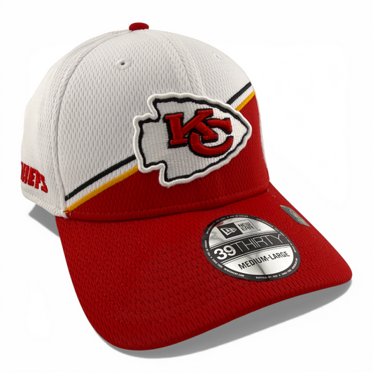 New Era Kansas City Chiefs NFL 2023 Sideline White Neo 39Thirty Flex Fit Hat Cap