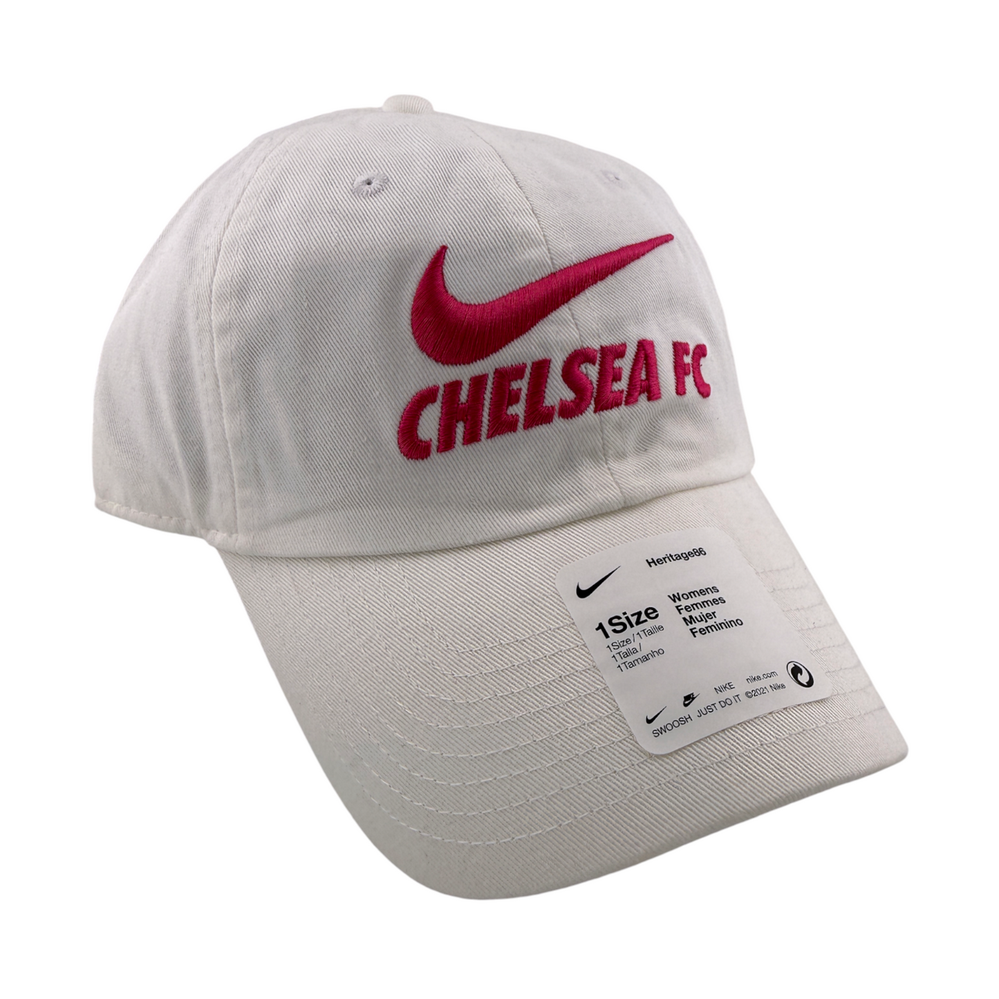 Nike Chelsea FC Premier League Football Club Pink Logo Campus Adjustable Hat Cap