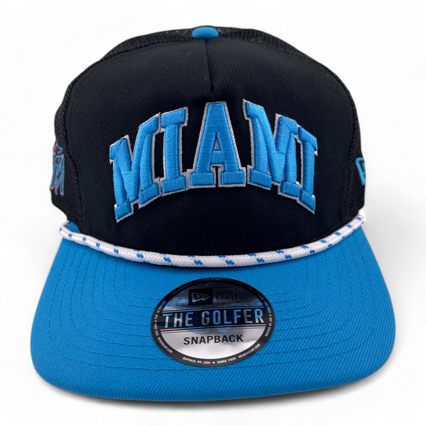 New Era Miami Marlins MLB The Golfer Rope A-Frame Snapback Adjustable Hat Cap