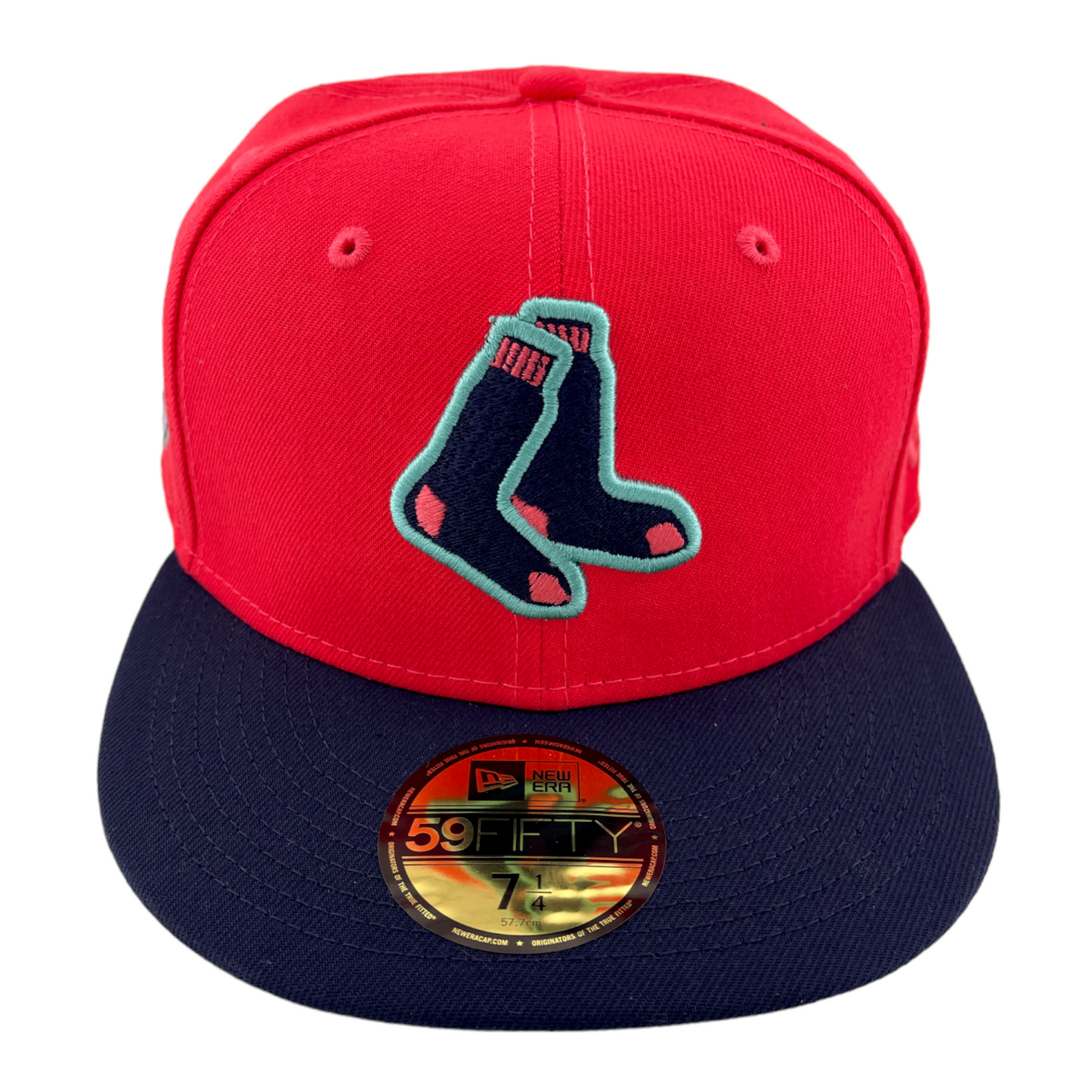 New Era Boston Red Sox Logo MLB 2018 World Series Patch Pink 59Fifty Fitted Hat