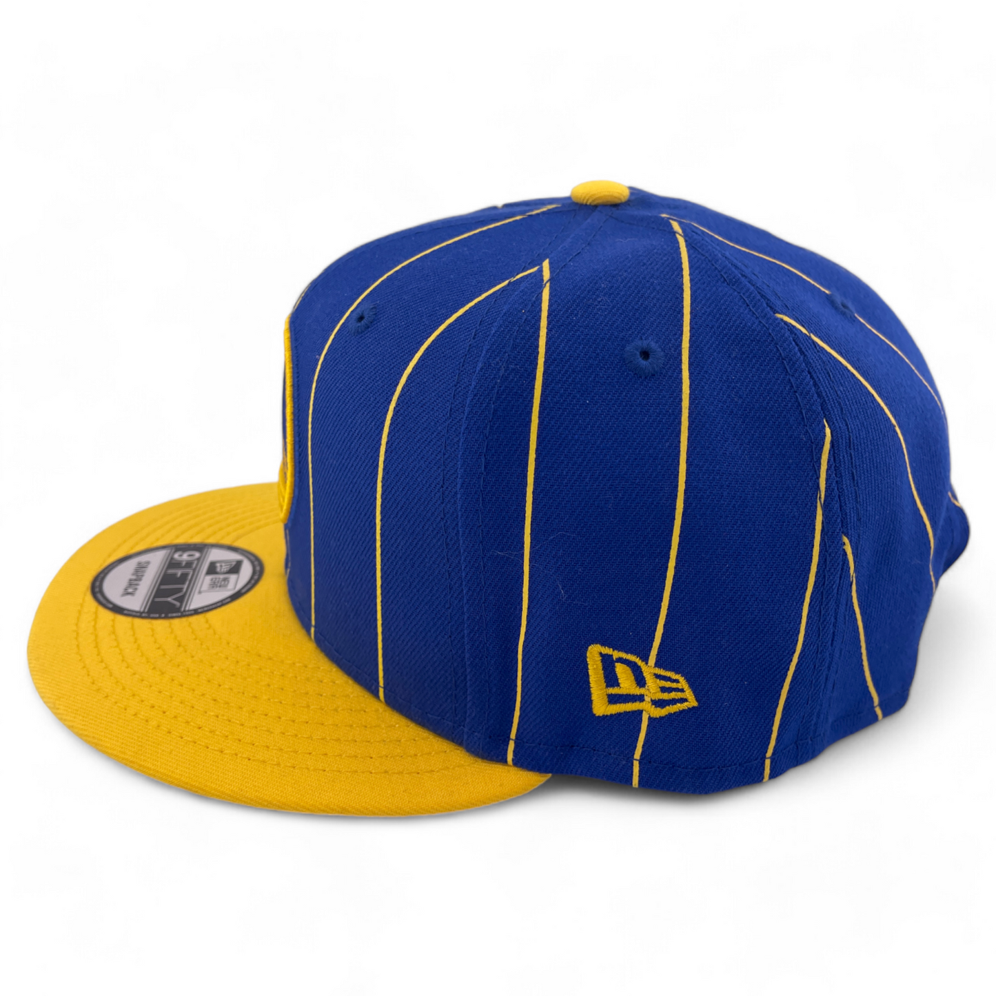 New Era Golden State Warriors NBA Vintage Pinstripe Birdcage 9Fifty Snapback Hat