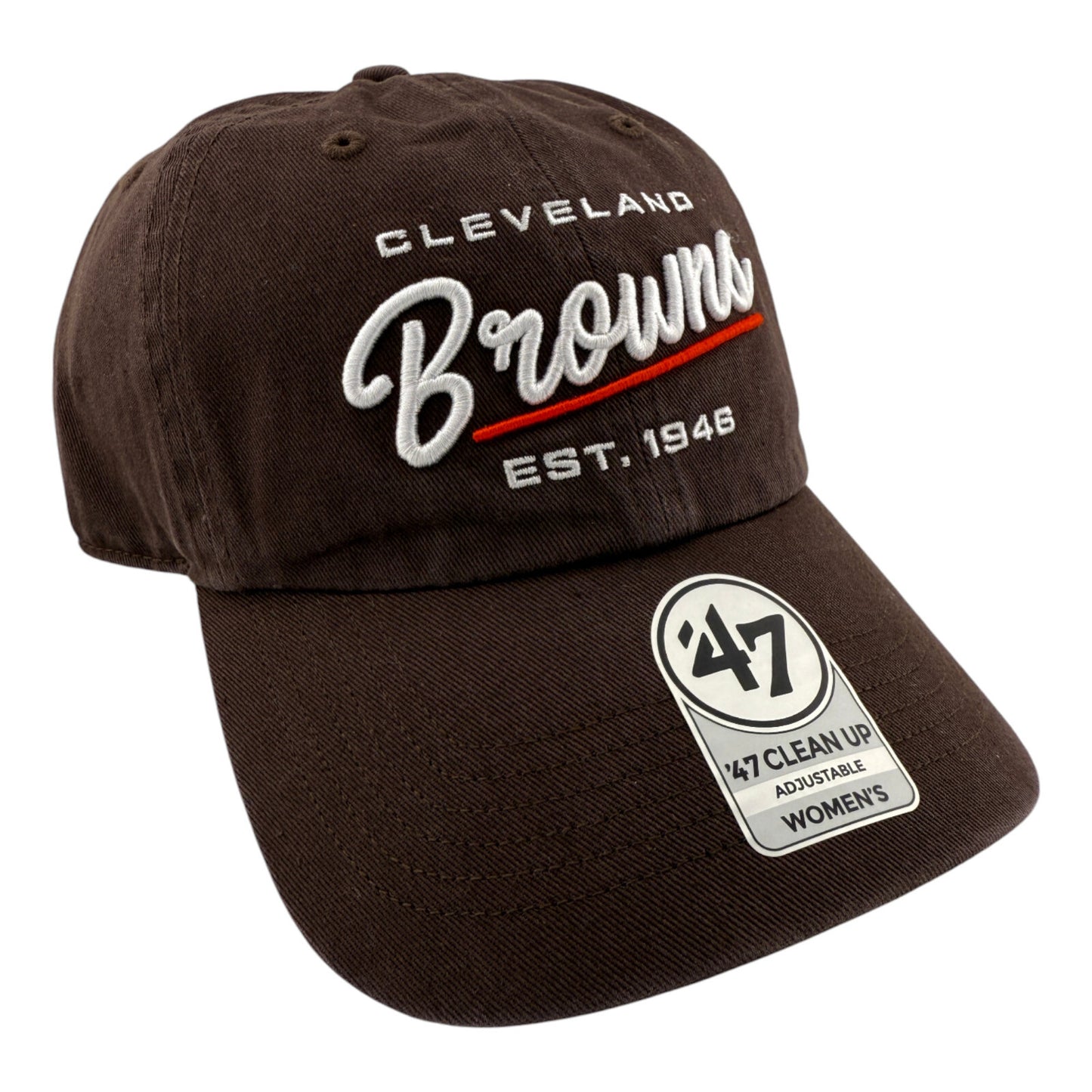 '47 Brand Cleveland Browns NFL Script Logo Women's Clean Up Adjustable Dad Hat