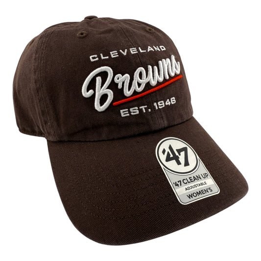 '47 Brand Cleveland Browns NFL Script Logo Women's Clean Up Adjustable Dad Hat