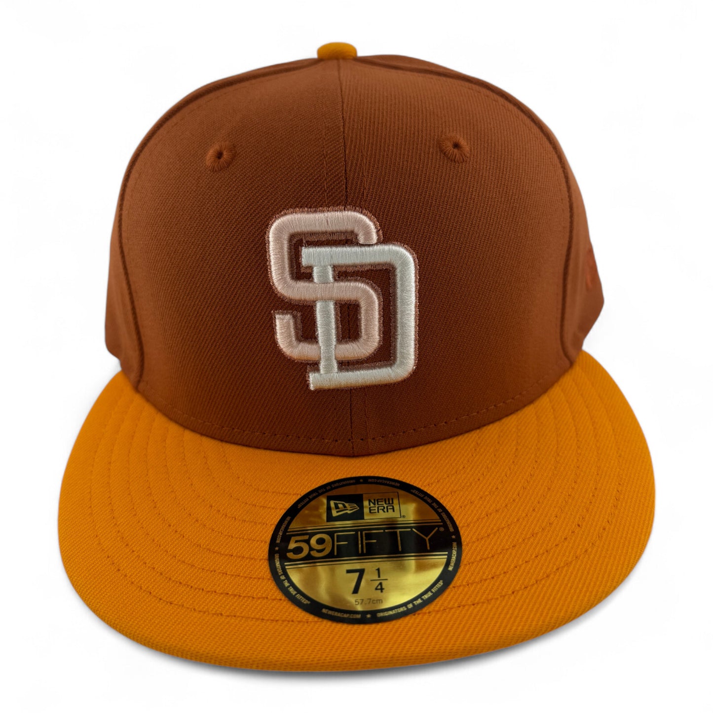 New Era San Diego Padres MLB Rust Gold Pack Tan 59FIFTY Fitted Hat Cap