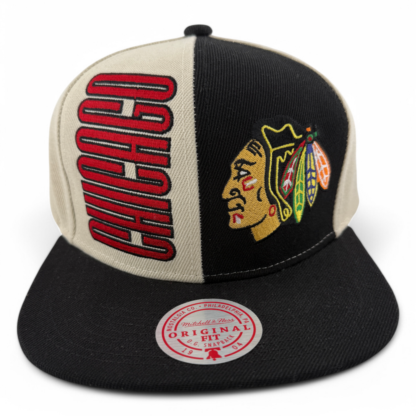 Mitchell & Ness Chicago Blackhawks NHL Pop Panel Original Fit Snapback Hat Cap