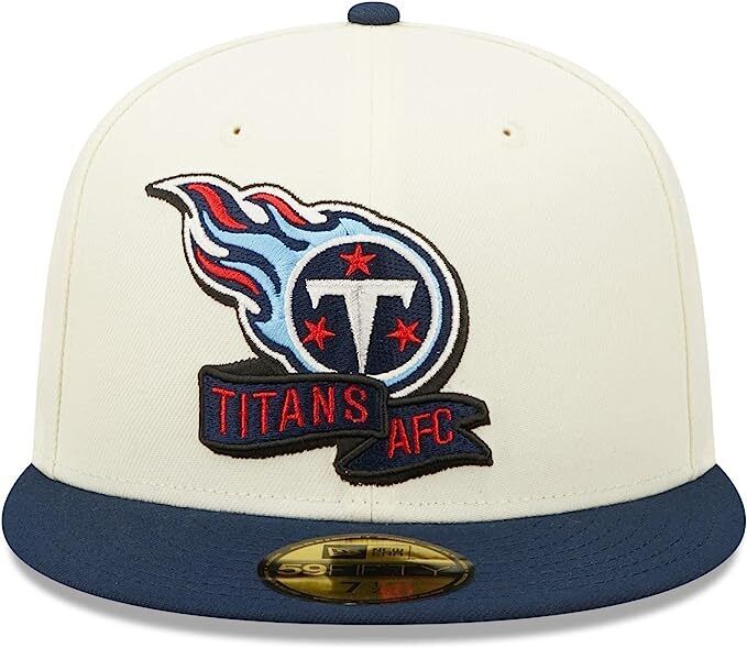 New Era Tennessee Titans 2022 Sideline NFL Cream 59FIFTY Fitted Hat Cap