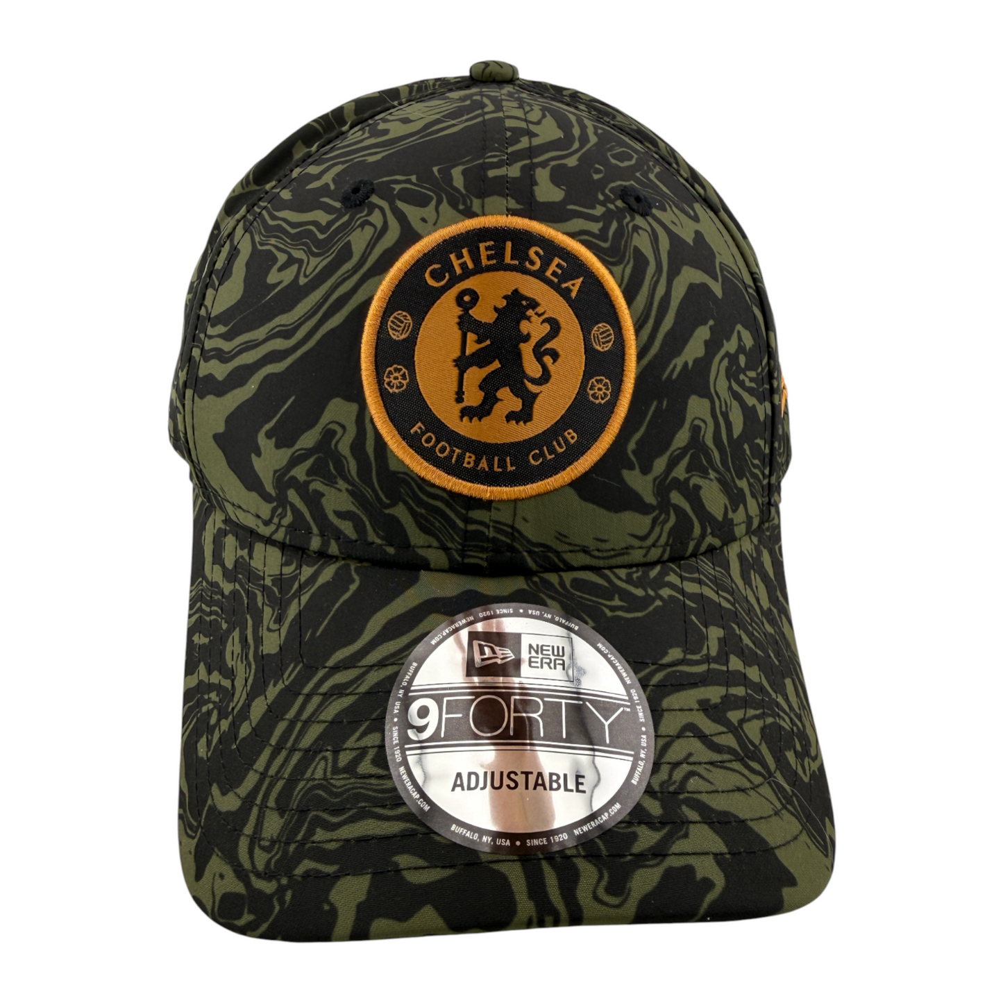New Era Chelsea FC Premier League Football Club Olive 9Forty Adjustable Hat Cap