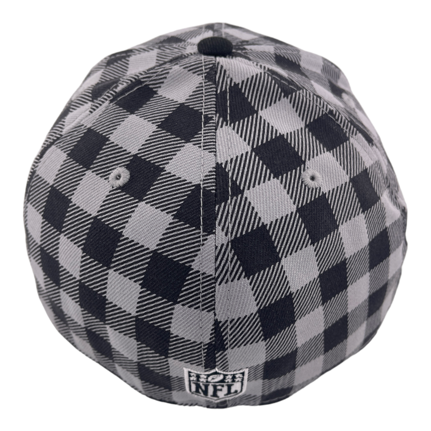 New Era Las Vegas Raiders Plaid Checkered 50 Year Side Patch 59FIFTY Fitted Hat Cap