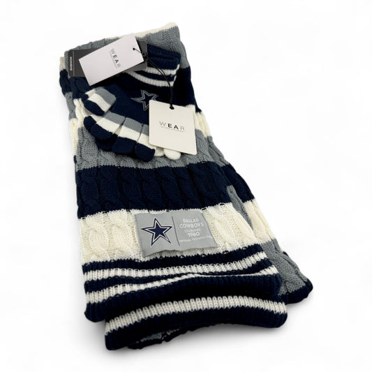 Wear by Erin Andrews Dallas Cowboys NFL Knit Neck Scarf & Glove Gift Set