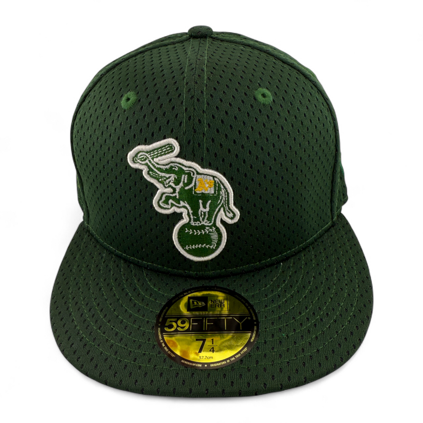 New Era Oakland Athletics A's MLB TC BP Throwback Mesh 59Fifty Fitted Hat Cap