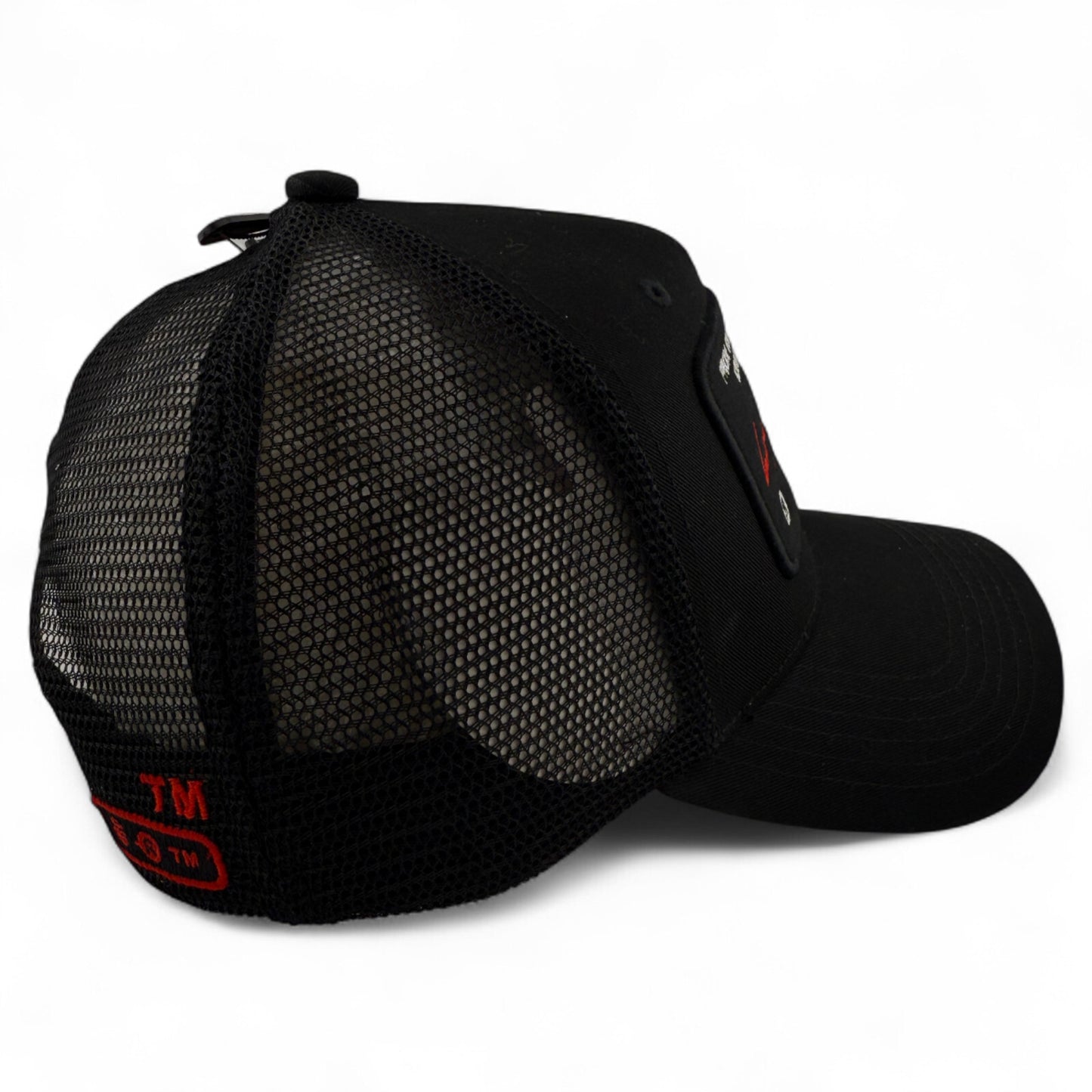 Hoodrich OG Cruzade Black Patch Trucker Mesh Back Adjustable Snapback Hat Cap