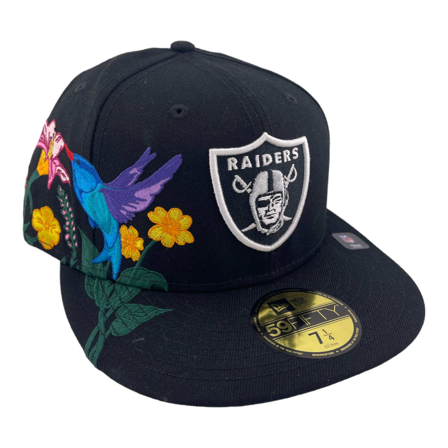 New Era Las Vegas Raiders Blooming Flower Floral Embroidery 59FIFTY Fitted Hat Cap