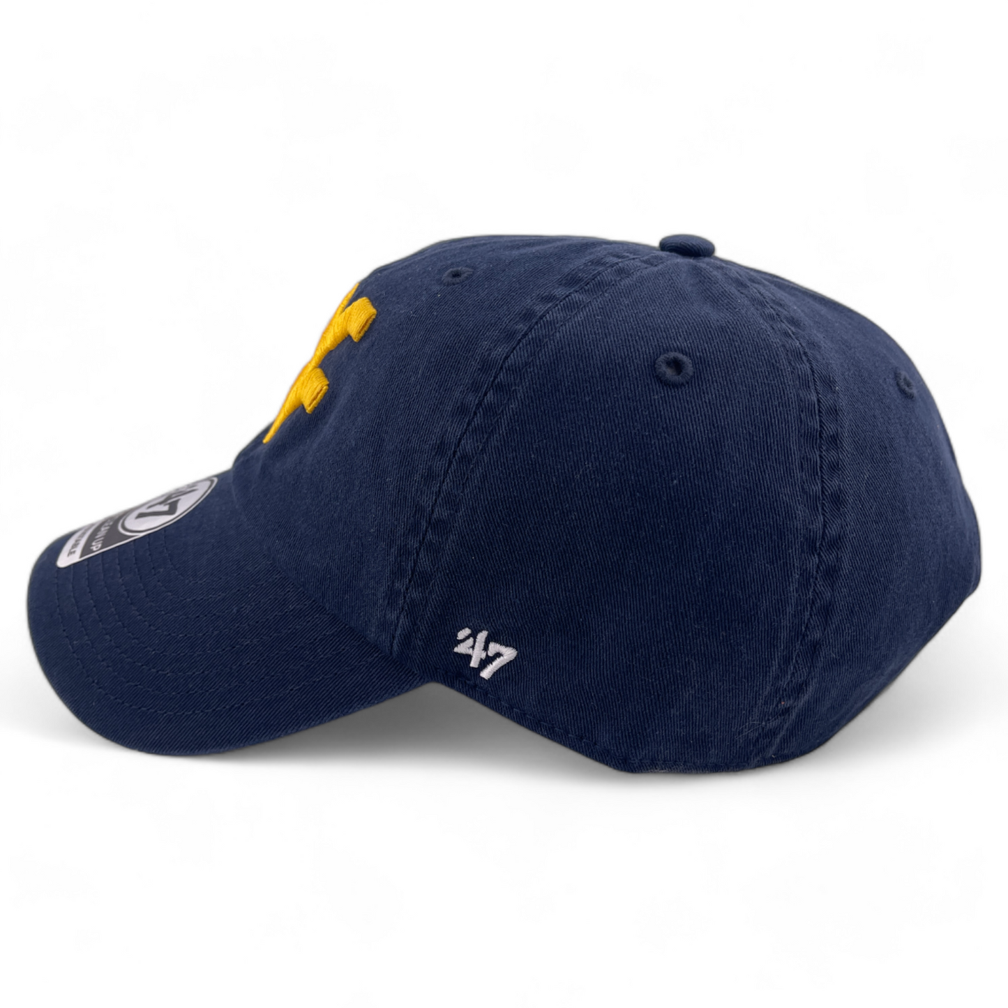 '47 Brand West Virginia University Mountaineers Clean Up Adjustable Dad Hat Cap