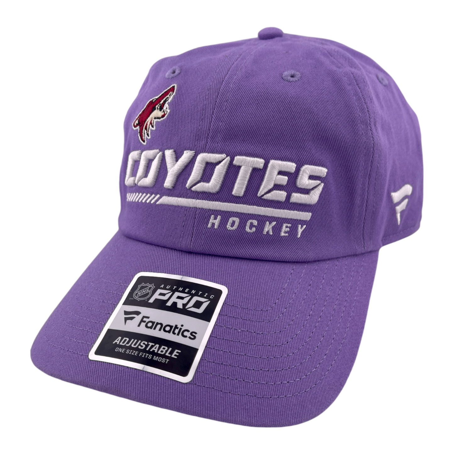 Fanatics Arizona Coyotes NHL Pro Hockey Fights Cancer Adjustable Dad Hat Cap