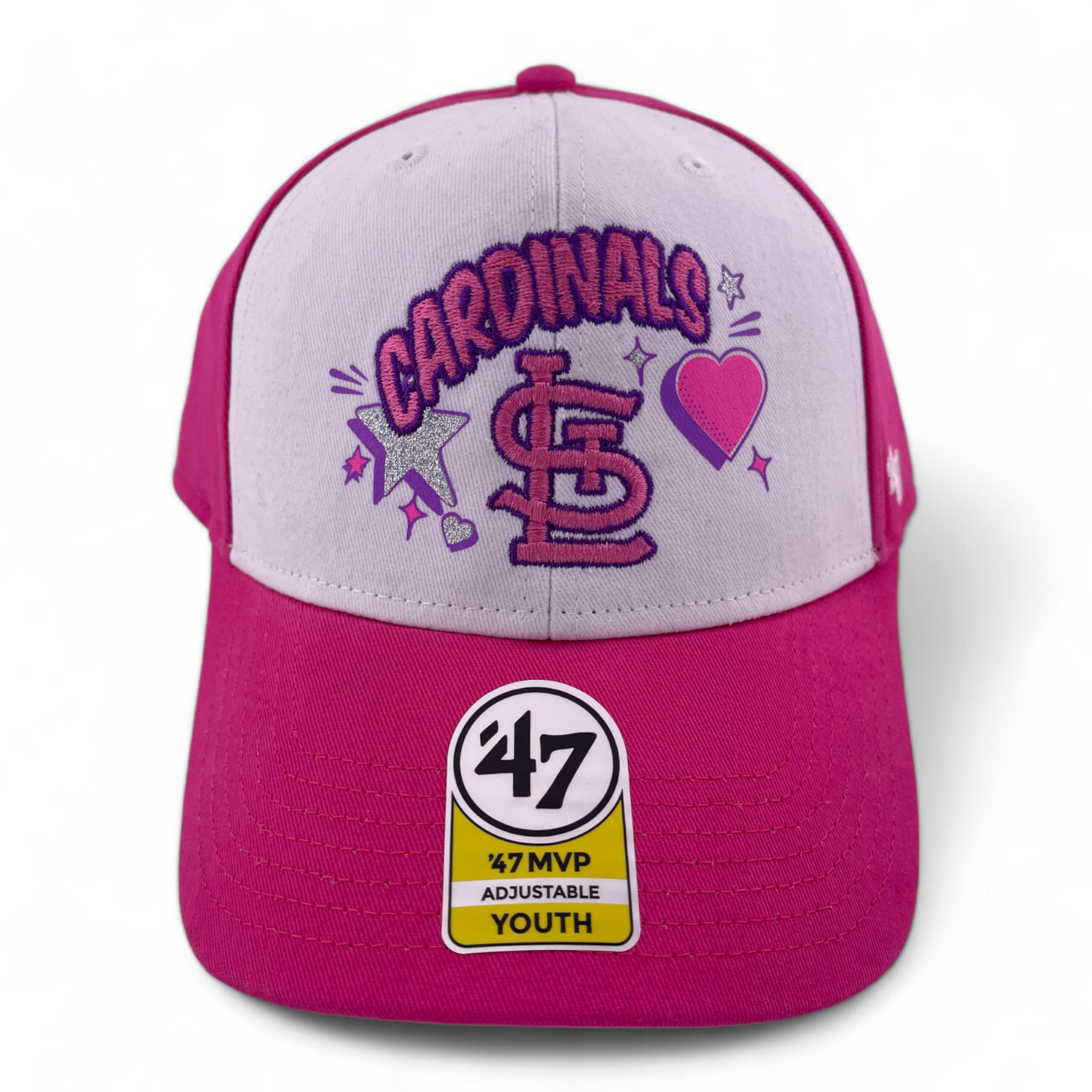 '47 Brand St. Louis Cardinals MLB Youth Pizazz Heart MVP Adjustable Dad Hat Cap