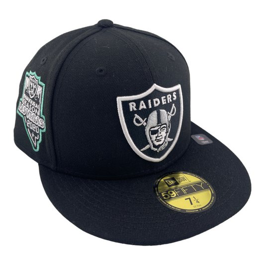 New Era Las Vegas Raiders Inaugural Season Side Patch Black 59FIFTY Fitted Hat Cap