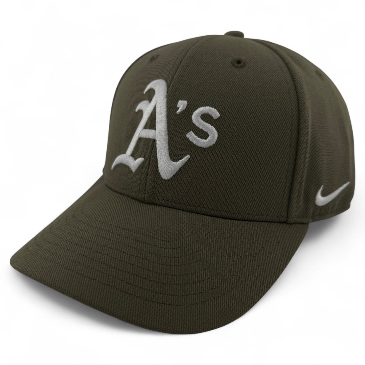 Nike Oakland Athletics A's MLB Olive Green Club Cap Structured Adjustable Hat