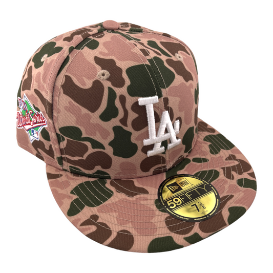 New Era Los Angeles Dodgers 1988 World Series Patch Duck Camo 59FIFTY Fitted Hat Cap