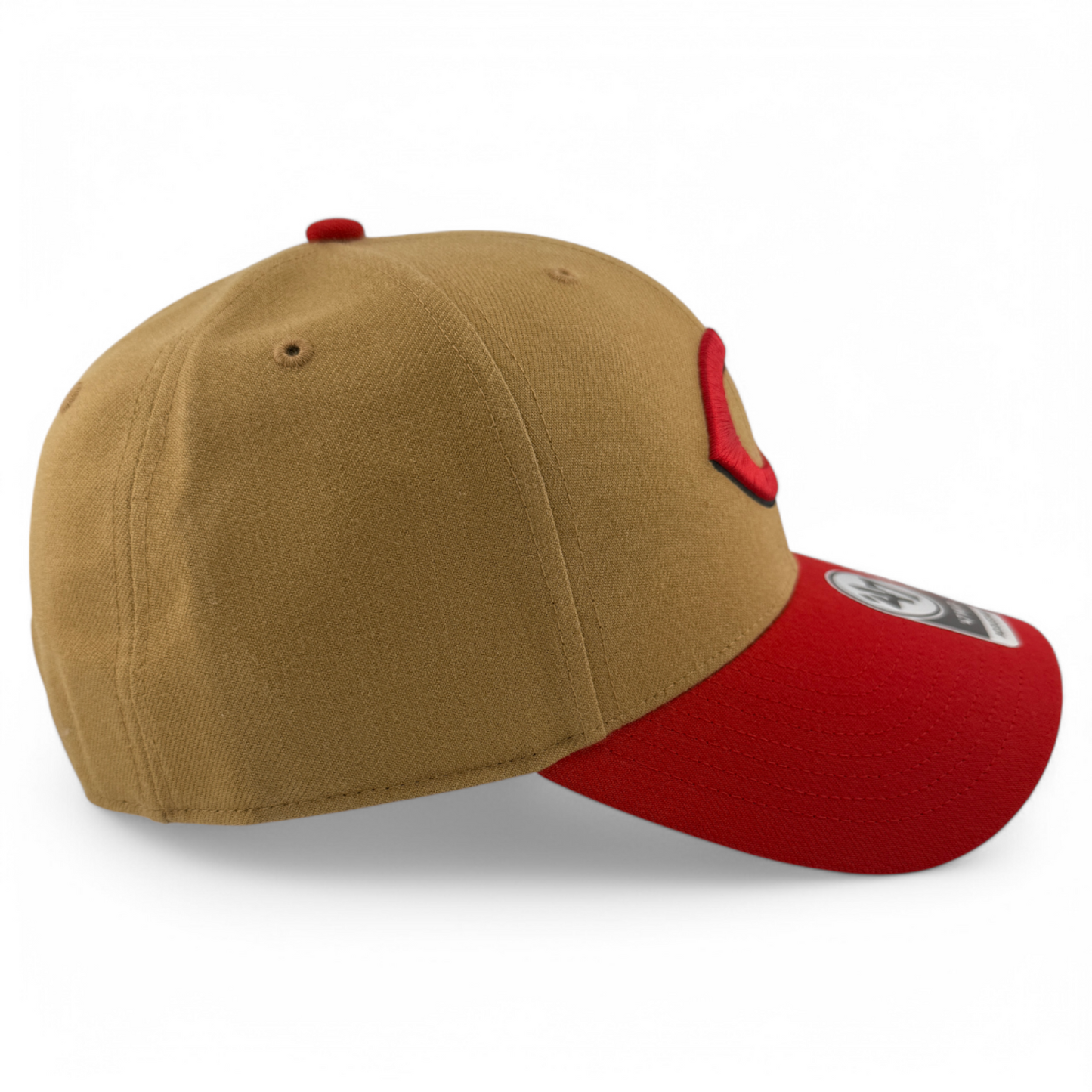 '47 Brand Cincinnati Reds MLB Camel Tan/Red 2-Tone MVP Adjustable Hat Cap