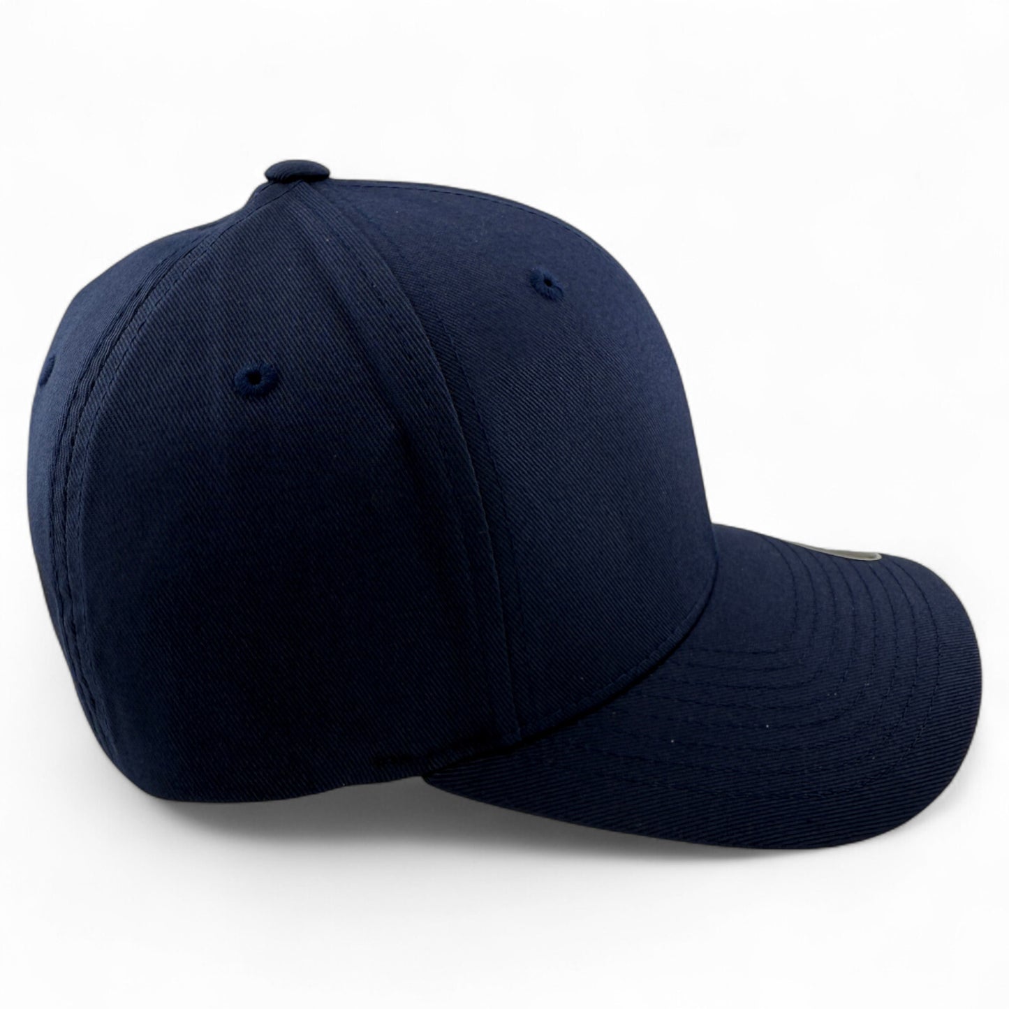 The Original FlexFit Blank All Navy Blue (For Customs) Structured Fitted Hat Cap