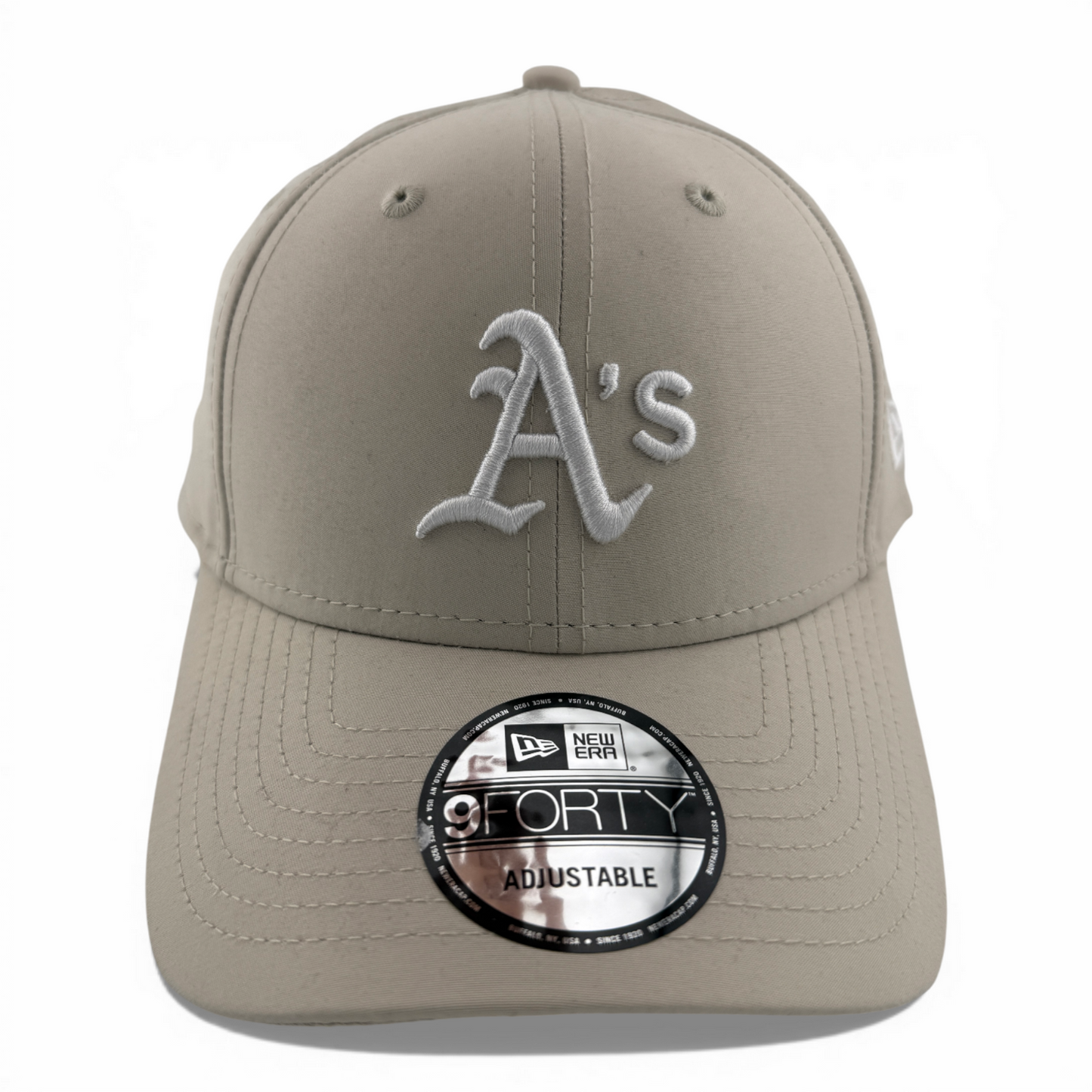 New Era Oakland Athletics A's MLB Cream 9Forty Adjustable Strap Back Hat Cap