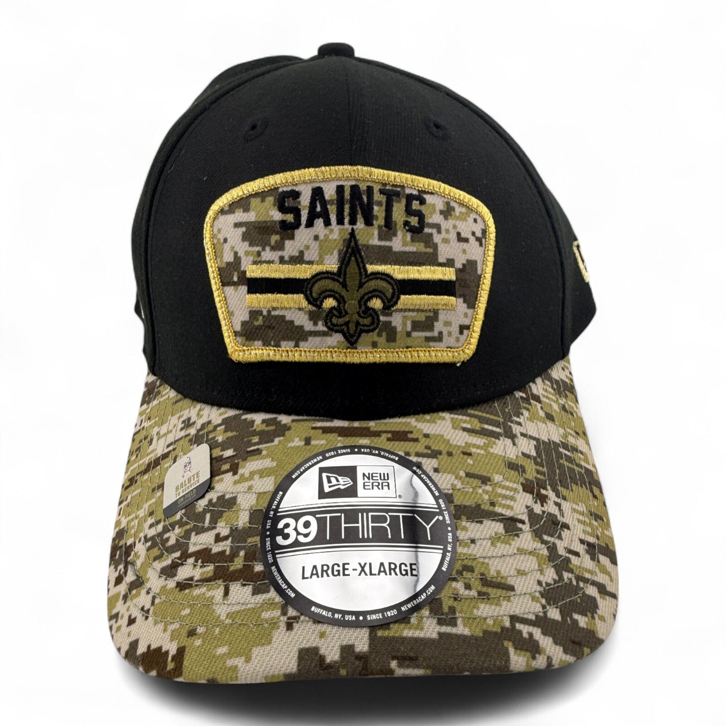 New Era New Orleans Saints NFL 2021 Salute to Service Camo 39Thirty Flex Fit Cap