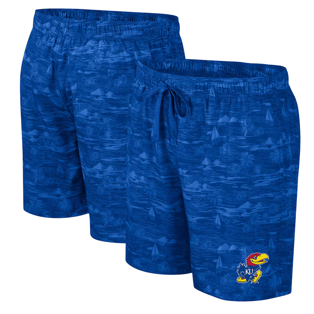 Colosseum University of Kansas Jayhawks Ozark Lined Swim Trunks Men's XXL