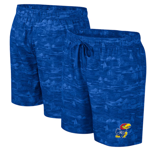 Colosseum University of Kansas Jayhawks Ozark Lined Swim Trunks Men's XXL