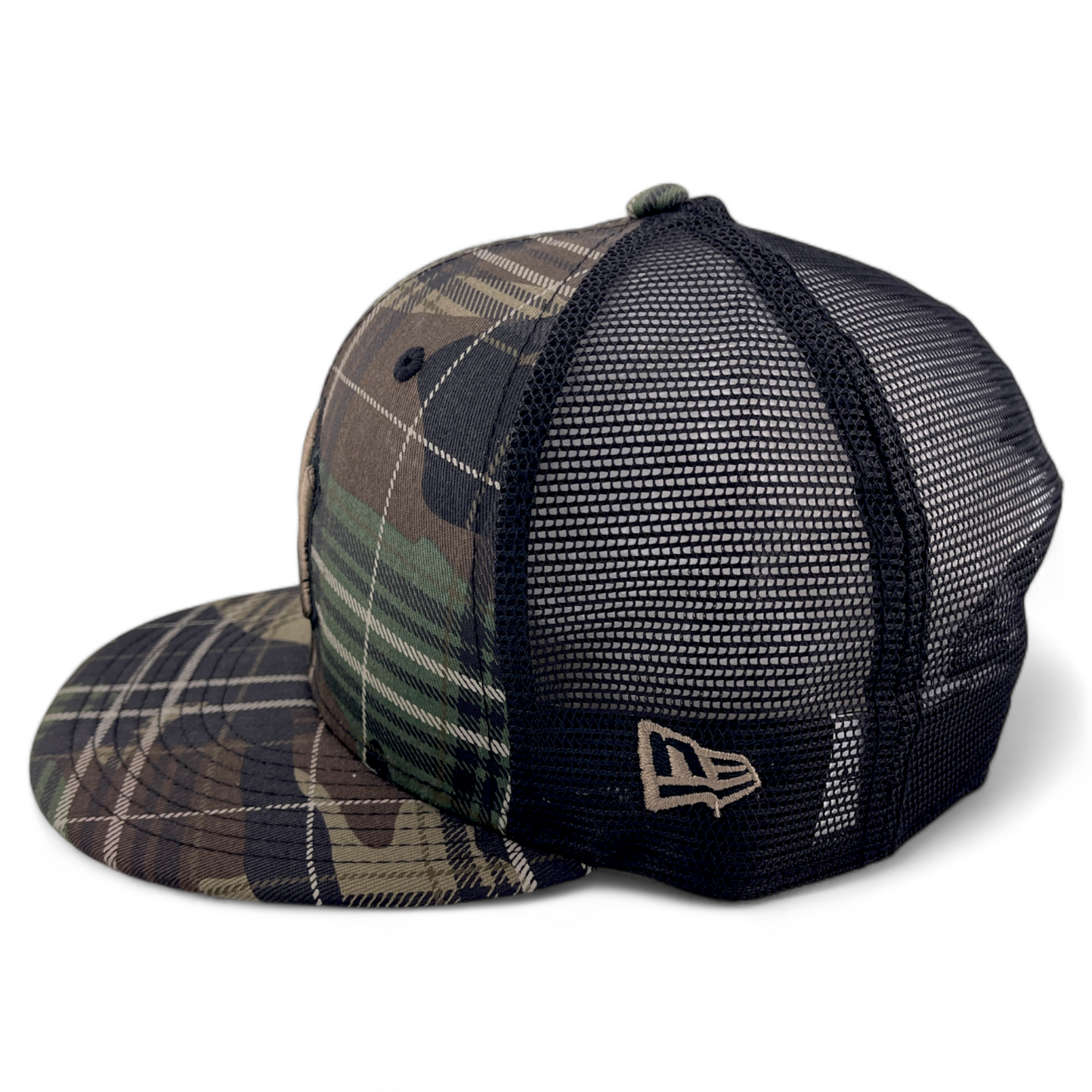 New Era New York Yankees MLB Camo Plaid 9FIFTY Mesh Snapback Adjustable Hat Cap