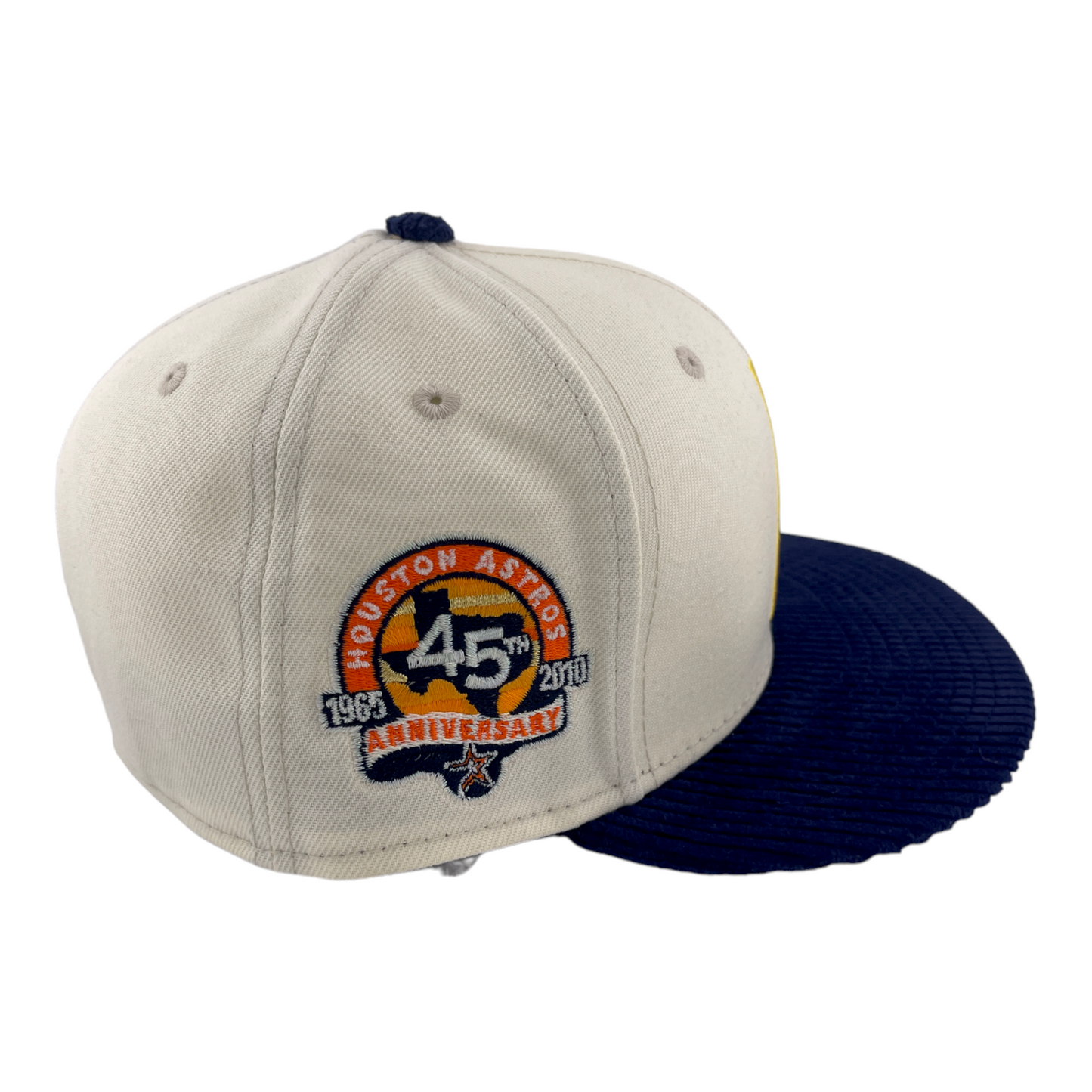 New Era Houston Astros Throwback A 45th Anniversary Corduroy Visor 59FIFTY Hat Cap