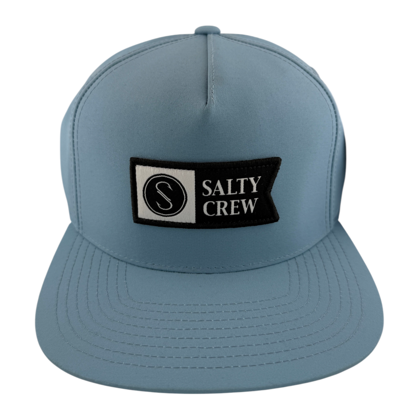 Salty Crew Alpha Tech 5-Panel A-Frame Sky Slate Blue SnapBack Adjustable Hat Cap
