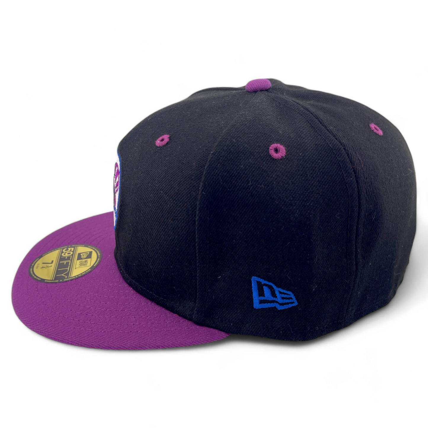 New Era New York Yankees MLB Black/Purple Pack Retro Logo 59Fifty Fitted Hat Cap