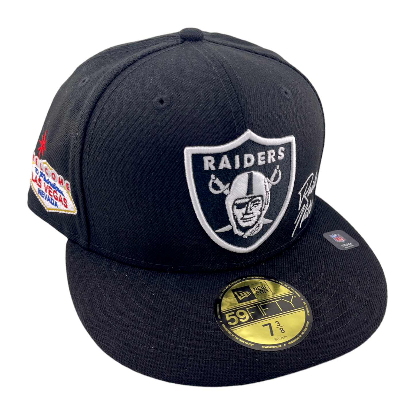 New Era Las Vegas Raiders Raider Nation Patch Black/Grey UV 59Fifty Fitted Hat Cap