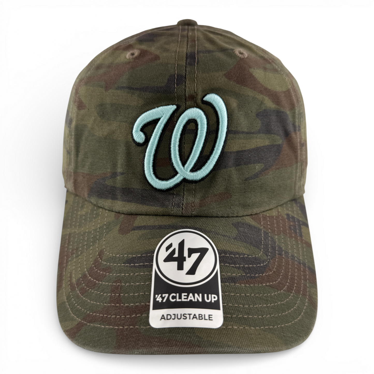 '47 Brand Washington Nationals MLB Woodland Camo Clean Up Adjustable Dad Hat Cap