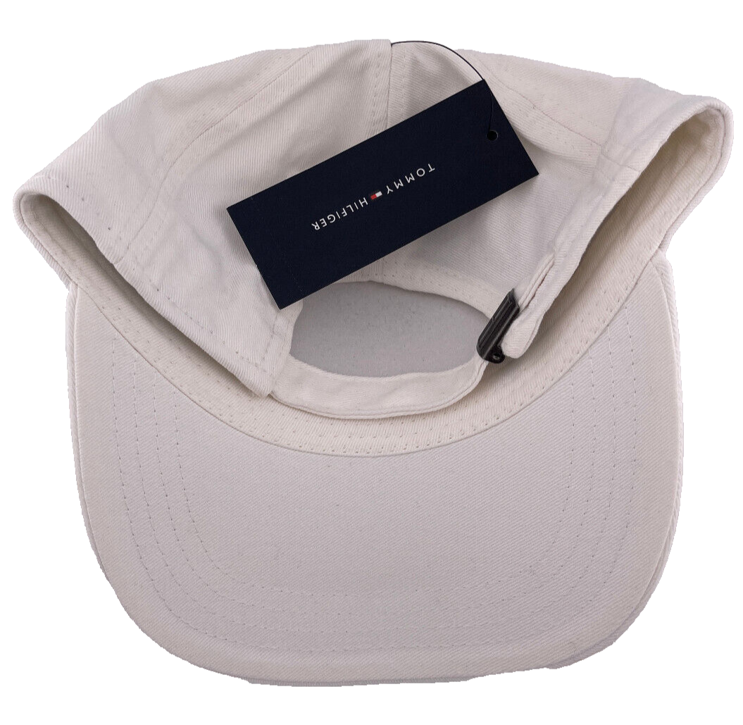 NEW Tommy Hilfiger Logo Classic White Dad Baseball Cap Adjustable Hat