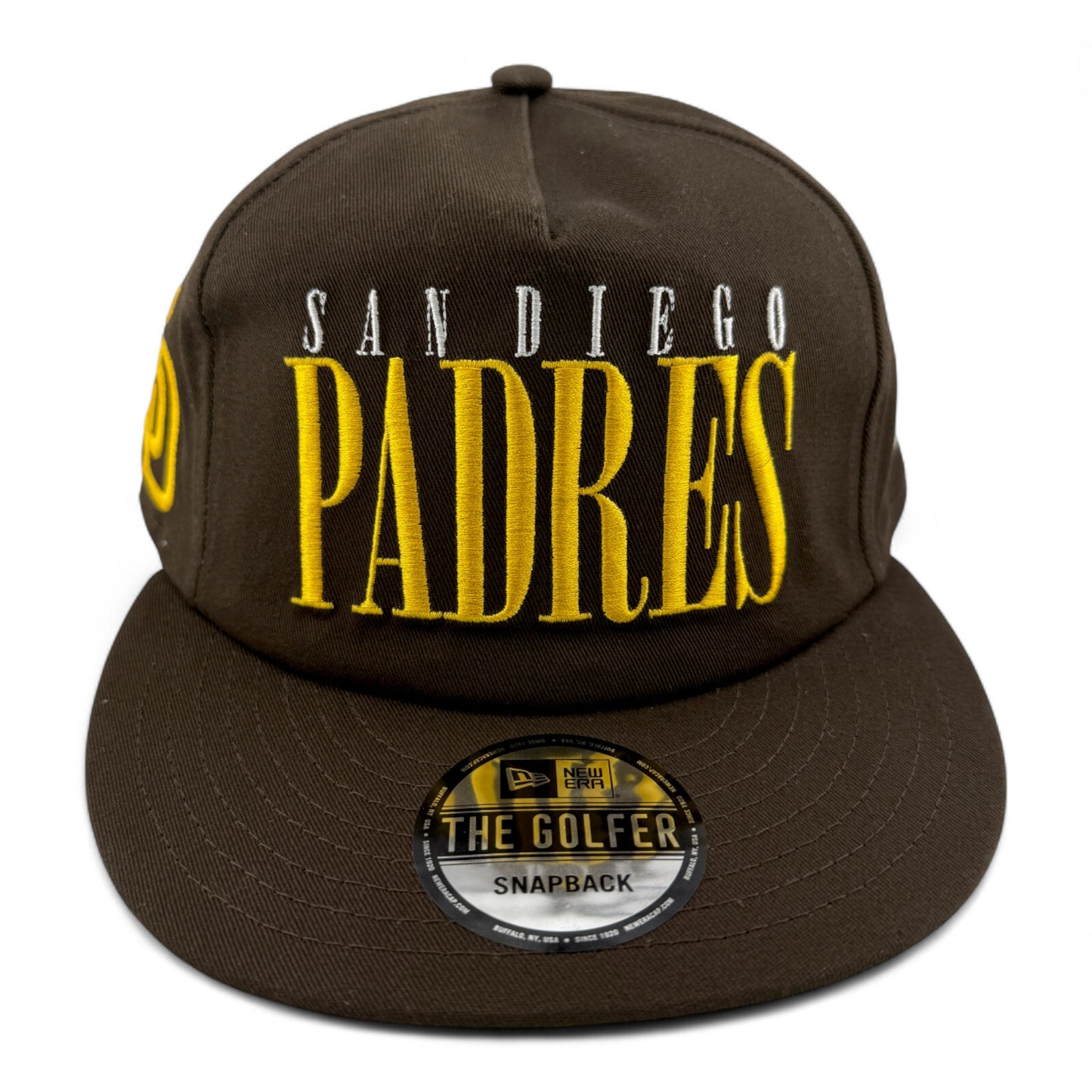 New Era San Diego Padres MLB Tall Text Golfer A-Frame Snapback Adjustable Hat