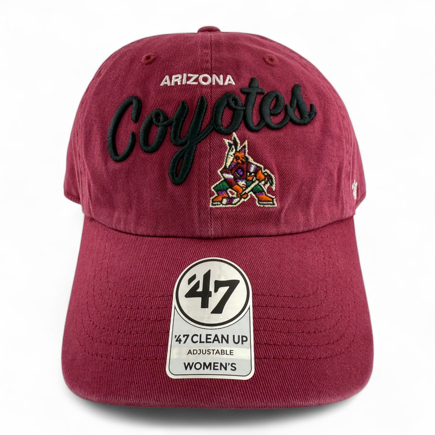 '47 Brand Arizona Coyotes NHL Maroon Phoebe Women's Clean Up Adjustable Dad Hat