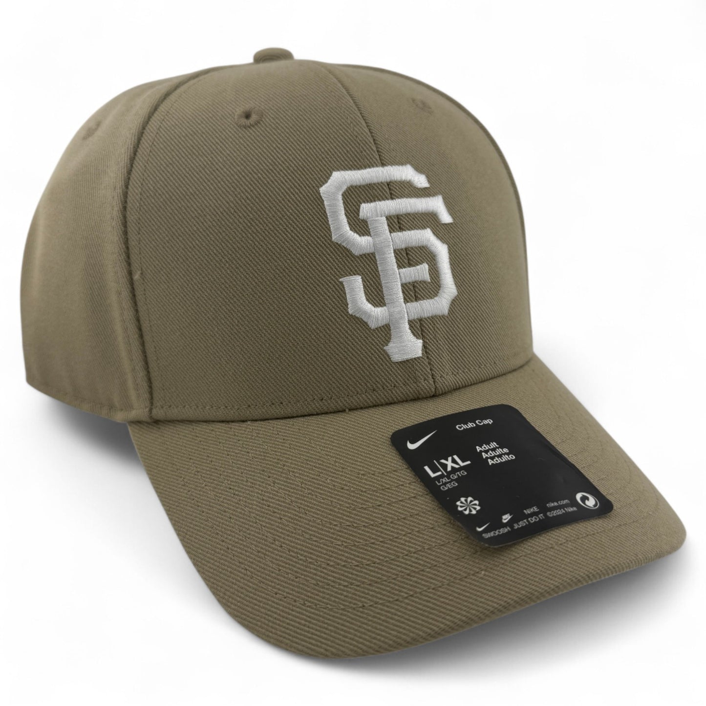 Nike San Francisco Giants MLB Tan Khaki Club Cap Adjustable Hat Cap Size L/XL