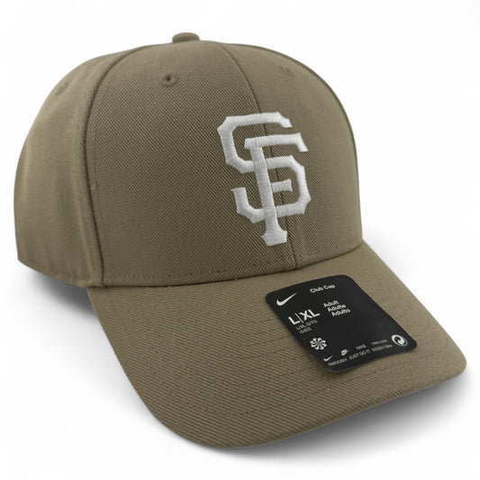Nike San Francisco Giants MLB Tan Khaki Club Cap Adjustable Hat Cap Size L/XL