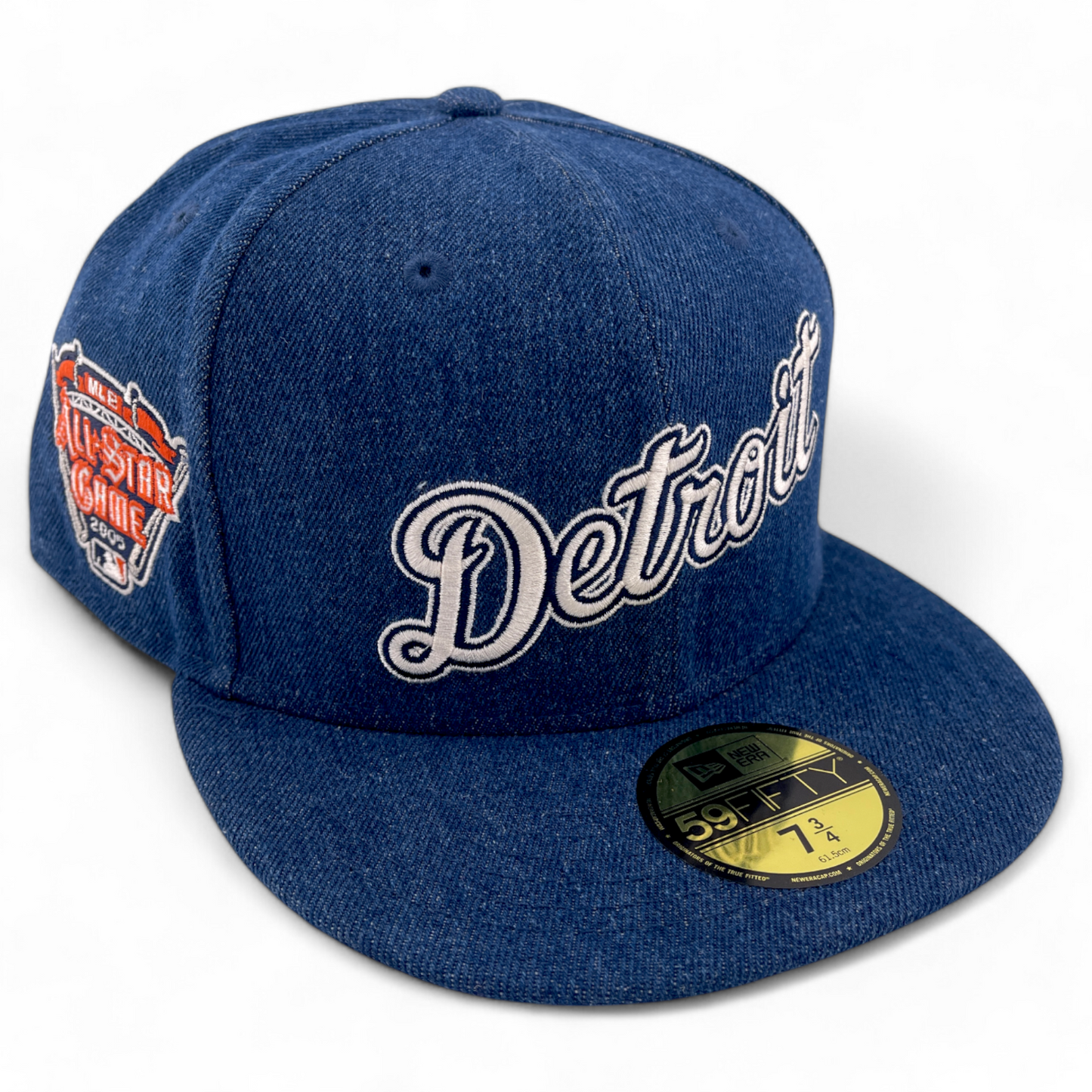 New Era Detroit Tigers MLB Denim 2005 All-Star Game Patch 59FIFTY Fitted Hat Cap