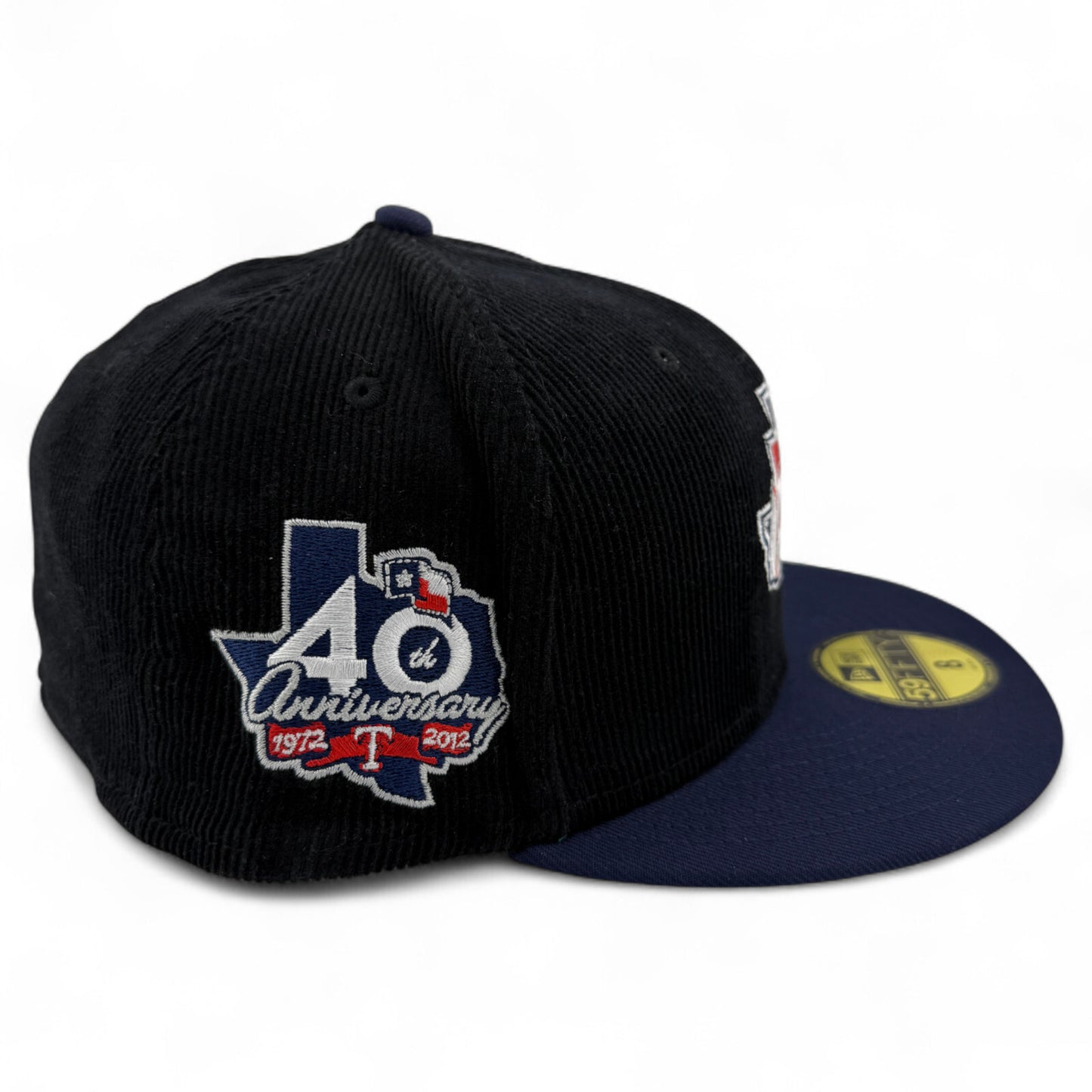 New Era Texas Rangers MLB Cord Corduroy 40th Anniversary 59FIFTY Fitted Hat Cap